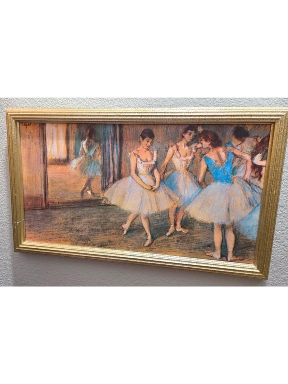 Edgar Degas “Dance Greenroom” Framed Ballet Art Print 14” x 24”